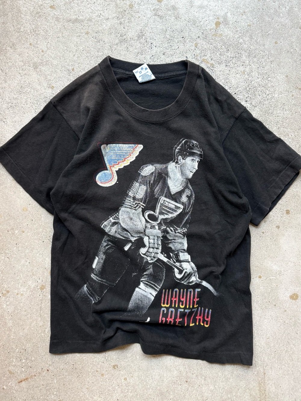 90s Salem Wayne Gretzky NHL Hockey Graphic Player Tee S 19x25